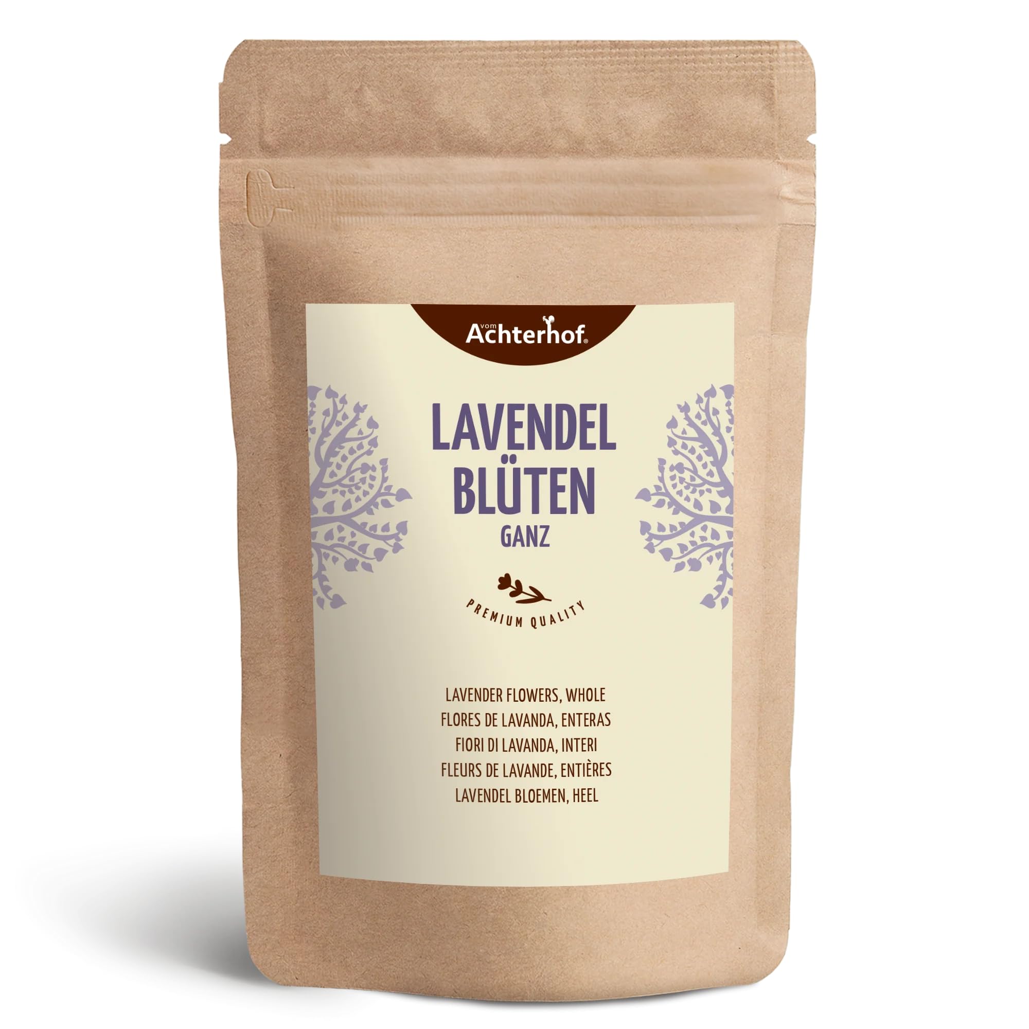 Fiori di Lavanda Essiccati 500g | Lavanda Francese Originale della Provenza | Nuovo Raccolto | 100% Naturale - Qualità Alimentare | Vom Achterhof