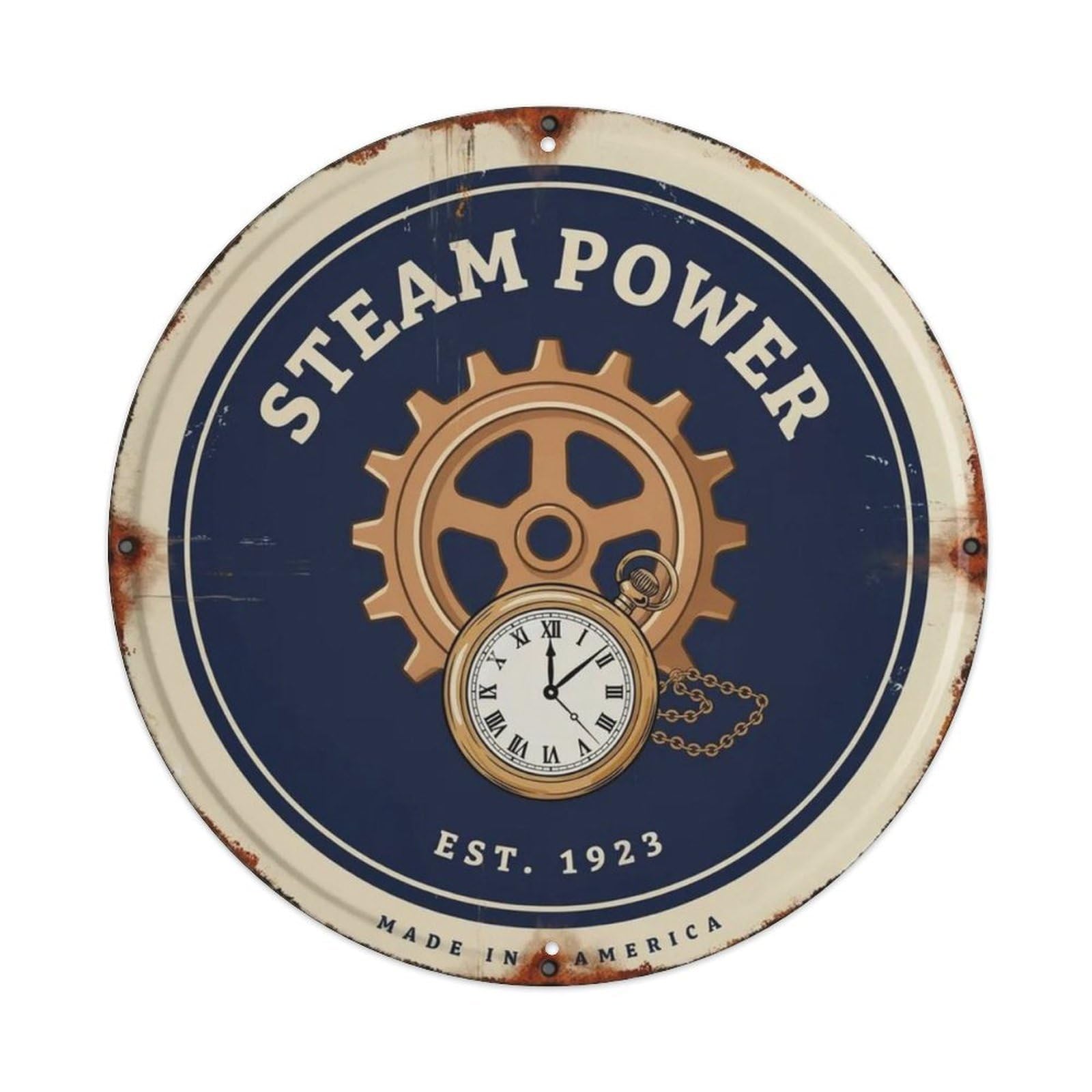 Steam Power Steampunk Metal Tin Sign Plaque