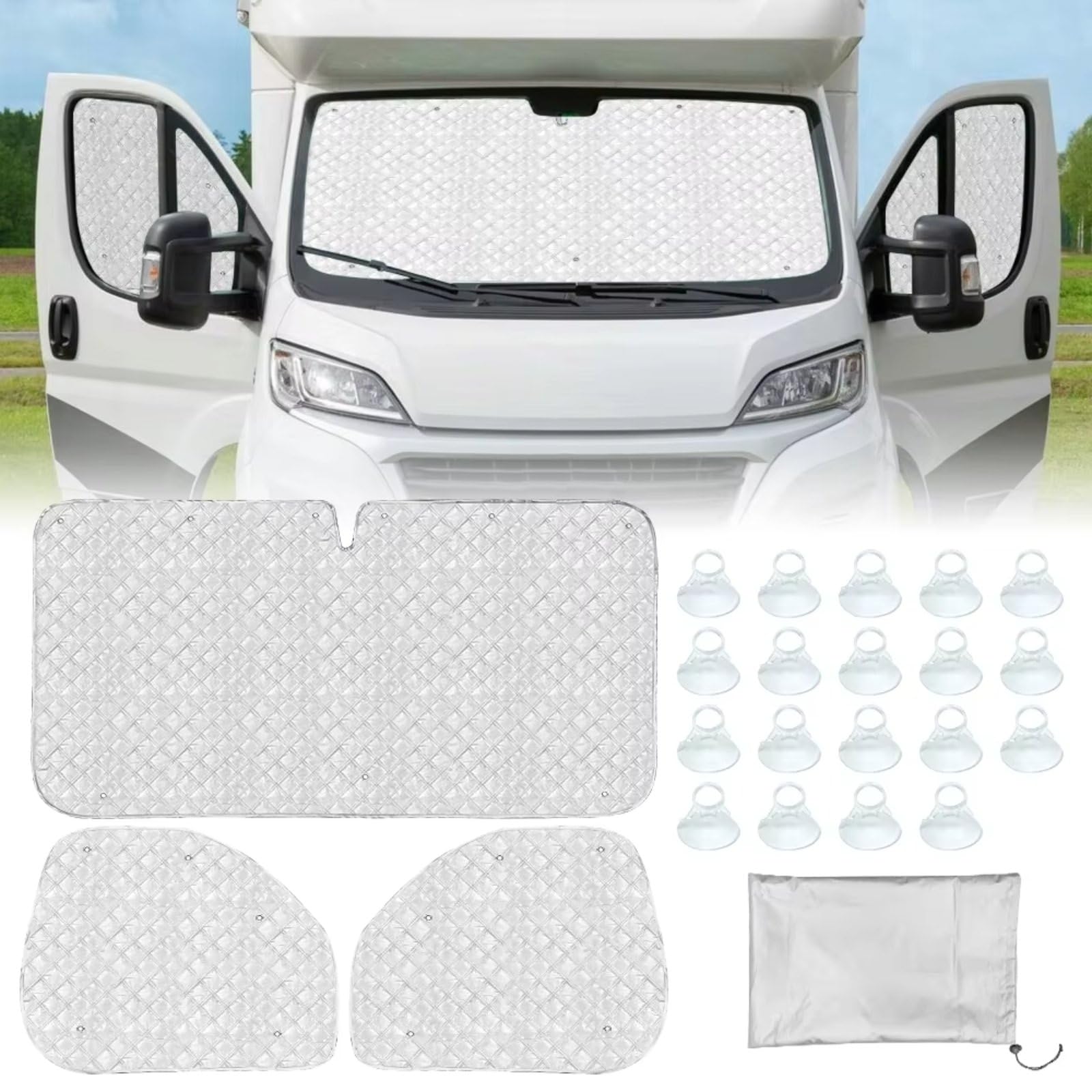 Per Citroen 2006-2022 Kit Di Oscuranti Termici Interni Per Parabrezza, Parasole Per Finestrini Sollevabili Per Auto Parasole Per Parabrezza Auto