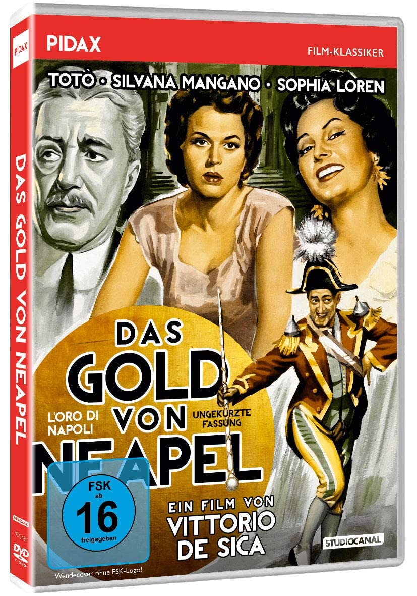Das Gold von Neapel (OT: L'oro di Napoli) Filmisches Meisterwerk von Vittorio De Sica mit Starbesetzung wie Sophia Loren, Toto und Irene Montalto - Ungekürzte Fassung (PIDAX Film-Klassiker)