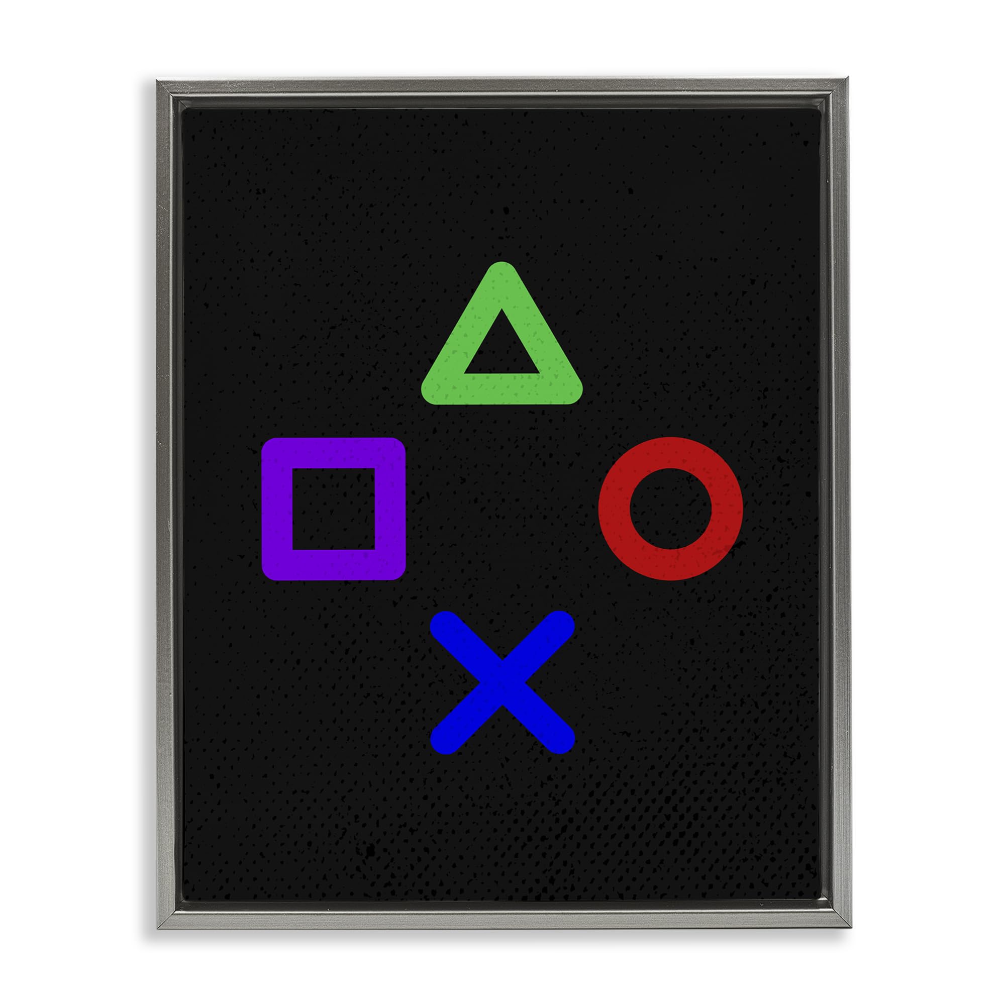 Toile murale encadrée bouton de jeu pour décorer votre studio gaming et salon