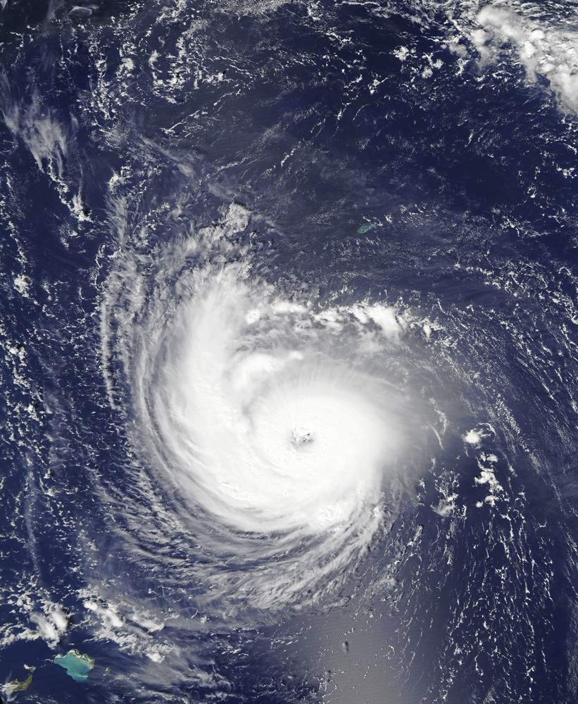 Natural-color image of Hurricane Florence in the Atlantic Ocean. Poster Print by Stocktrek Images (11 x 17)
