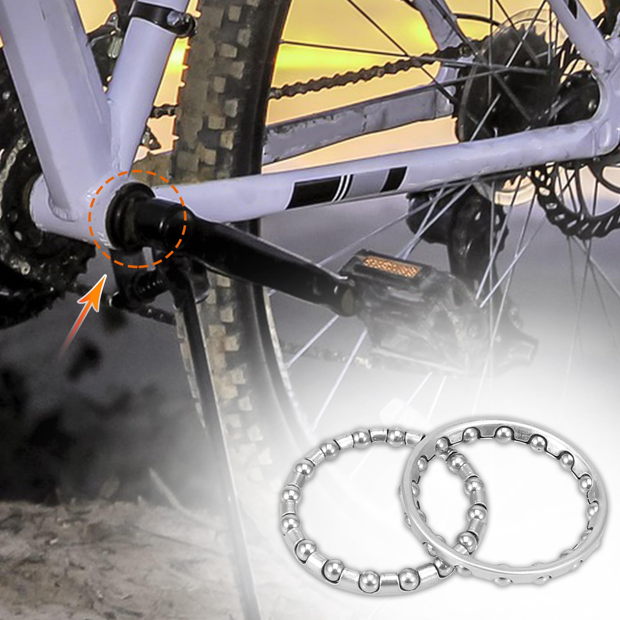X AUTOHAUX 2uds 37.2mm x 16 Bicicleta Bola Rodamientos Manivela Rueda Rodamiento Retenedor