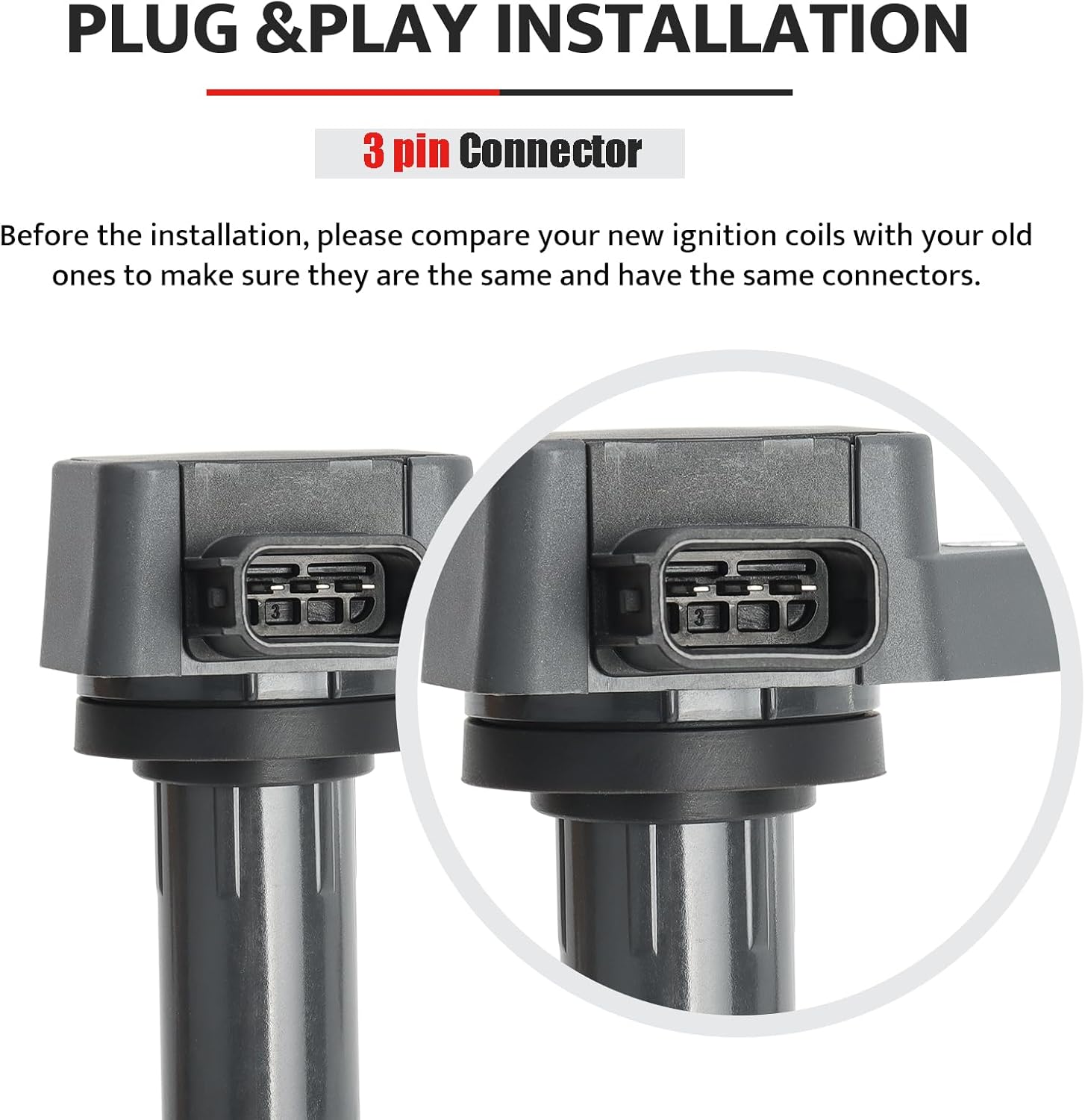 Ignition Coil Pack Spark Plugs Kit fit for V6 3.5L 2006 2007 2008 Honda Pilot Ridgeline, 2003-2006 Acura MDX, 2004-2007 Saturn Vue, UF400, Set of 6