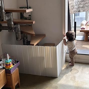 Custom-Sized Baby Gates with Adjustable Buckle, No-Drill Installation Cat Gate for Escape Proof, for Separating Multiple Pets36x25in91x64cm