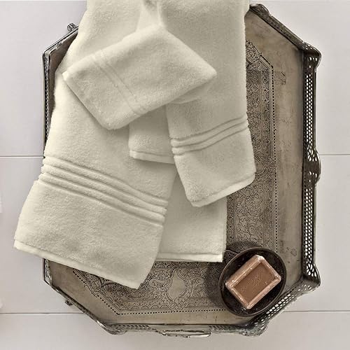 Miniatura 5 de Peacock Alley Chelsea Towels - Toallas de lujo con tecnología Zero Twist - 100% algodón de fibra larga esponjosas y ligeras - Toalla de baño (lino)