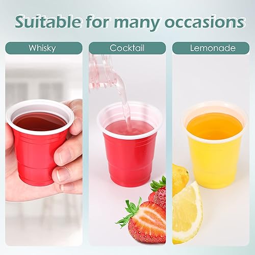 Miniatura 5 de Paquete de 1000 vasos de chupito de plástico de 2 onzas/2.0 fl oz, desechables, a granel, surtido de vasos de fiesta para niños, cumpleaños, boda,