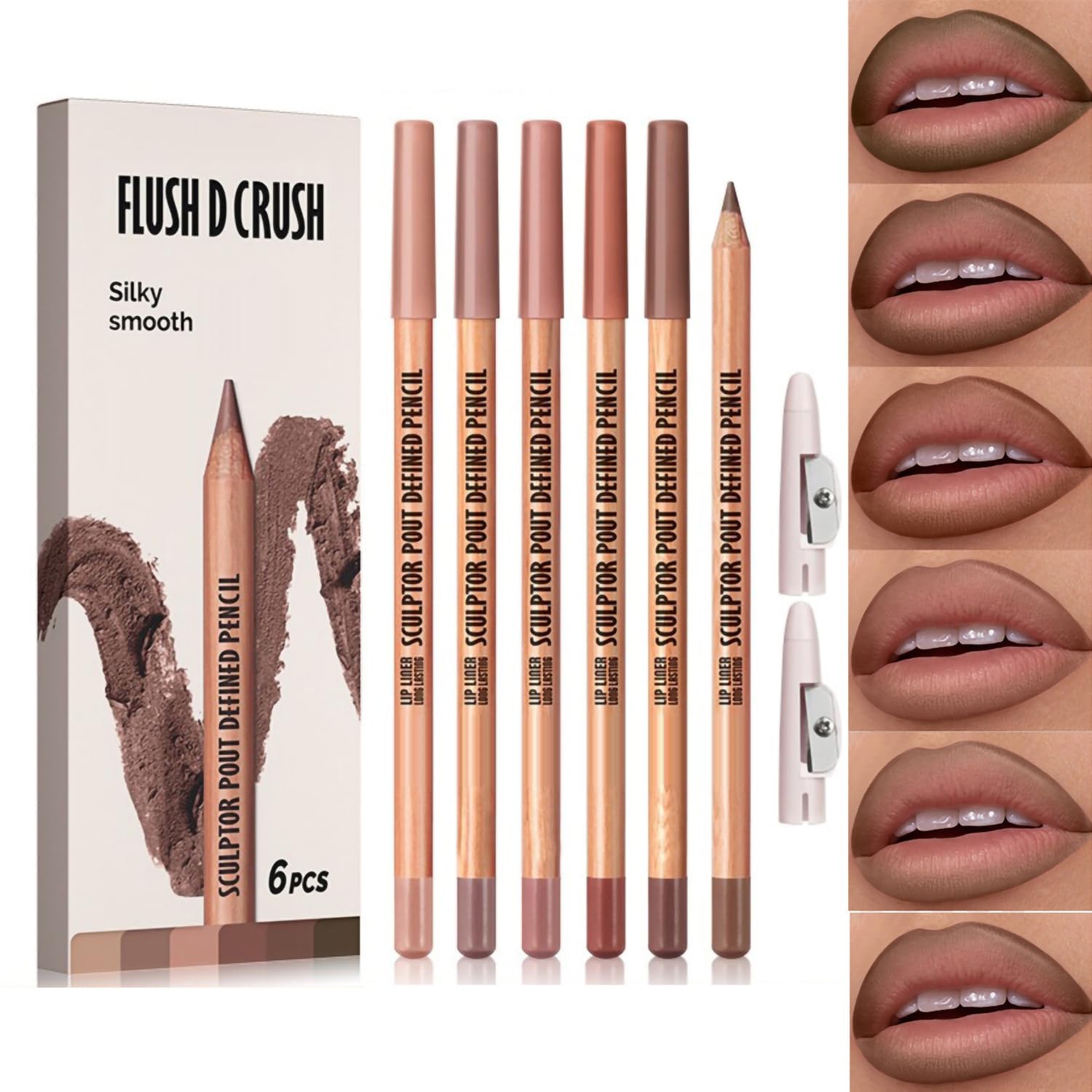 MOONGAZE Velvet Matte Lip Liner Set - Waterproof & Long-Lasting