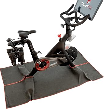 منشفة عرق حصيرة لدراجة Peloton الأصلية وBike & Bike+ وCross Training Bike & Bike+، ملحقات لدراجة Peloton، منشفة حصيرة قابلة للغسل، حصيرة أرضية داخلية لركوب الدراجات لتسلق التلال والتمارين المكثفة