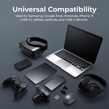 iTOUCH USB-A Fast Charger Set 18W USB-A Wall Charger + 6ft Braided USB-A to USB-C Cable, Durable Nylon, Quick Charging, Multiple Colors (Black/White/Navy/Blush/Purple), for Phones & Tablets (White)