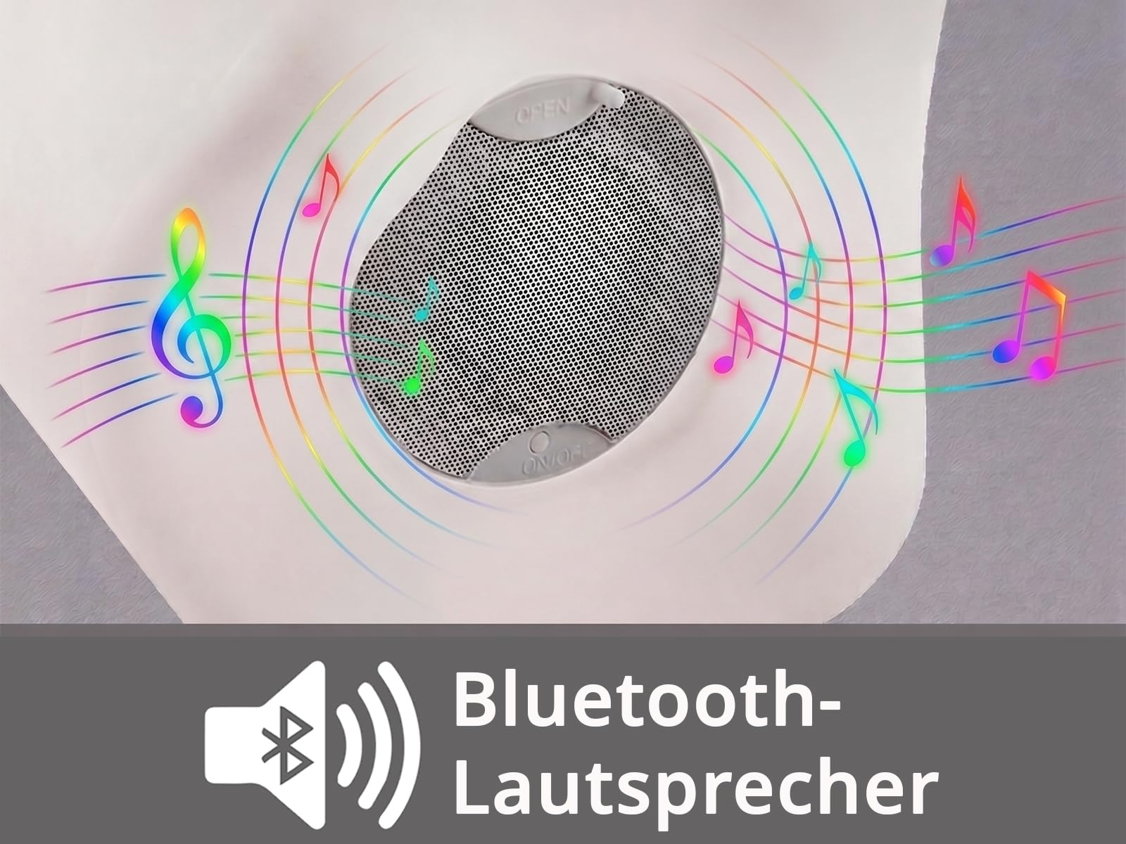 meineWunschleuchte 3in1 LED Leuchte CALLOON mit Bluetooth Lautsprecher und Fernbedienung – RGB Farbwechsel & Flaschenkühler mit praktischem Ledergriff, Höhe 50cm- für Indoor & Outdoor (IP44)