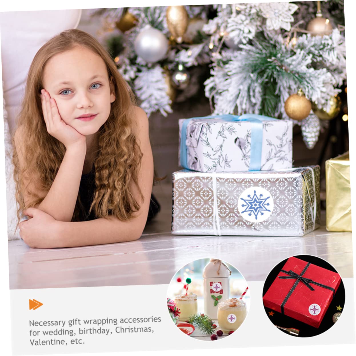 Lurrose Confezione Da 15 Etichetta Adesivo Decorativo Per Buste Adesivi Aziendali Con Fiocco Di Neve Adesivo a Tema Natalizio Buon Natale Adesivi Carta Autoadesiva in Lastra Di Rame