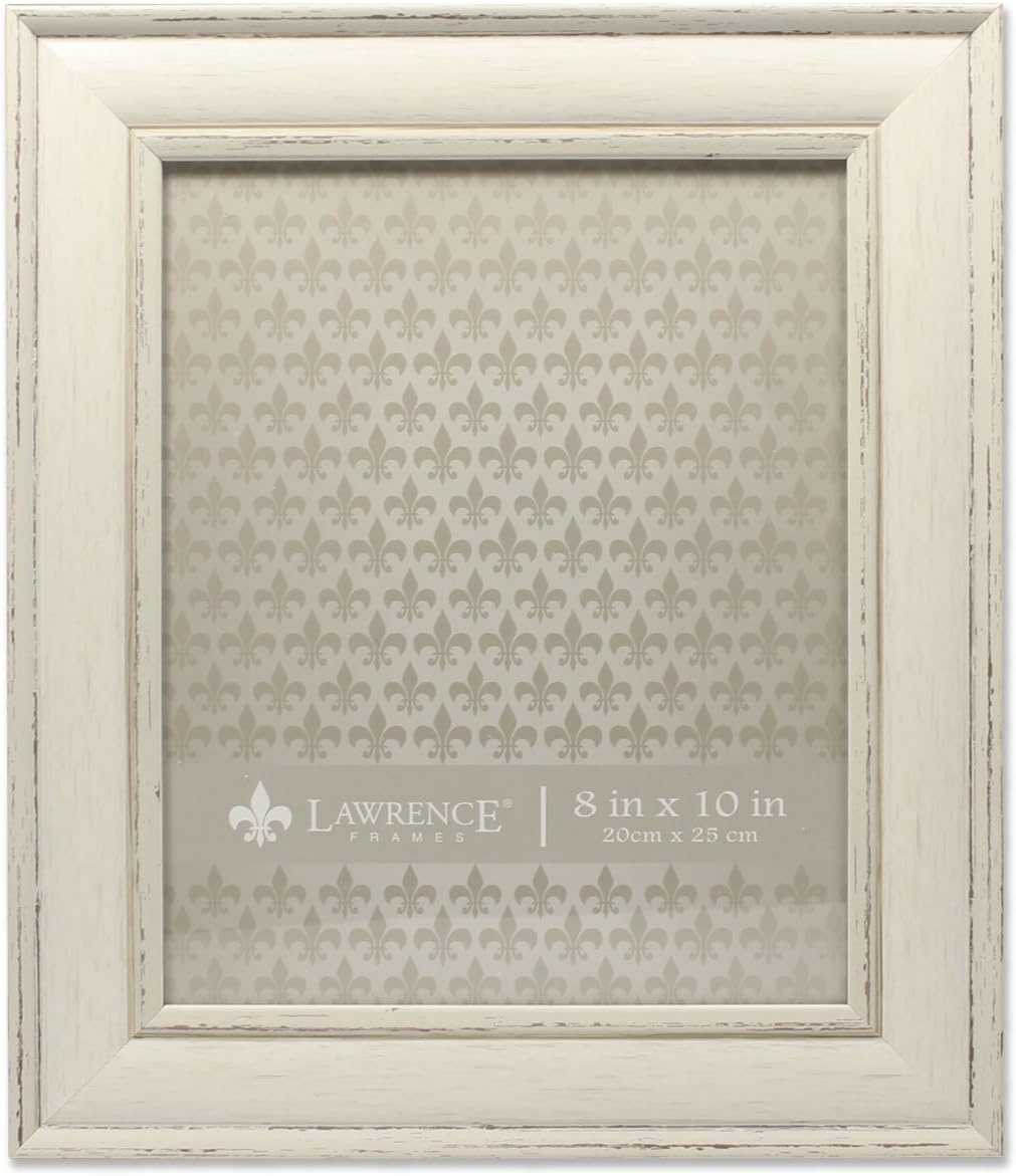 Lawrence Frames Domed Top Weathered Picture Frame, 4 x 6, Ivory