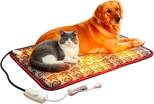 Dog Heating Pad Heated Cat Bed Puppy Whelping Pad New Born Pet