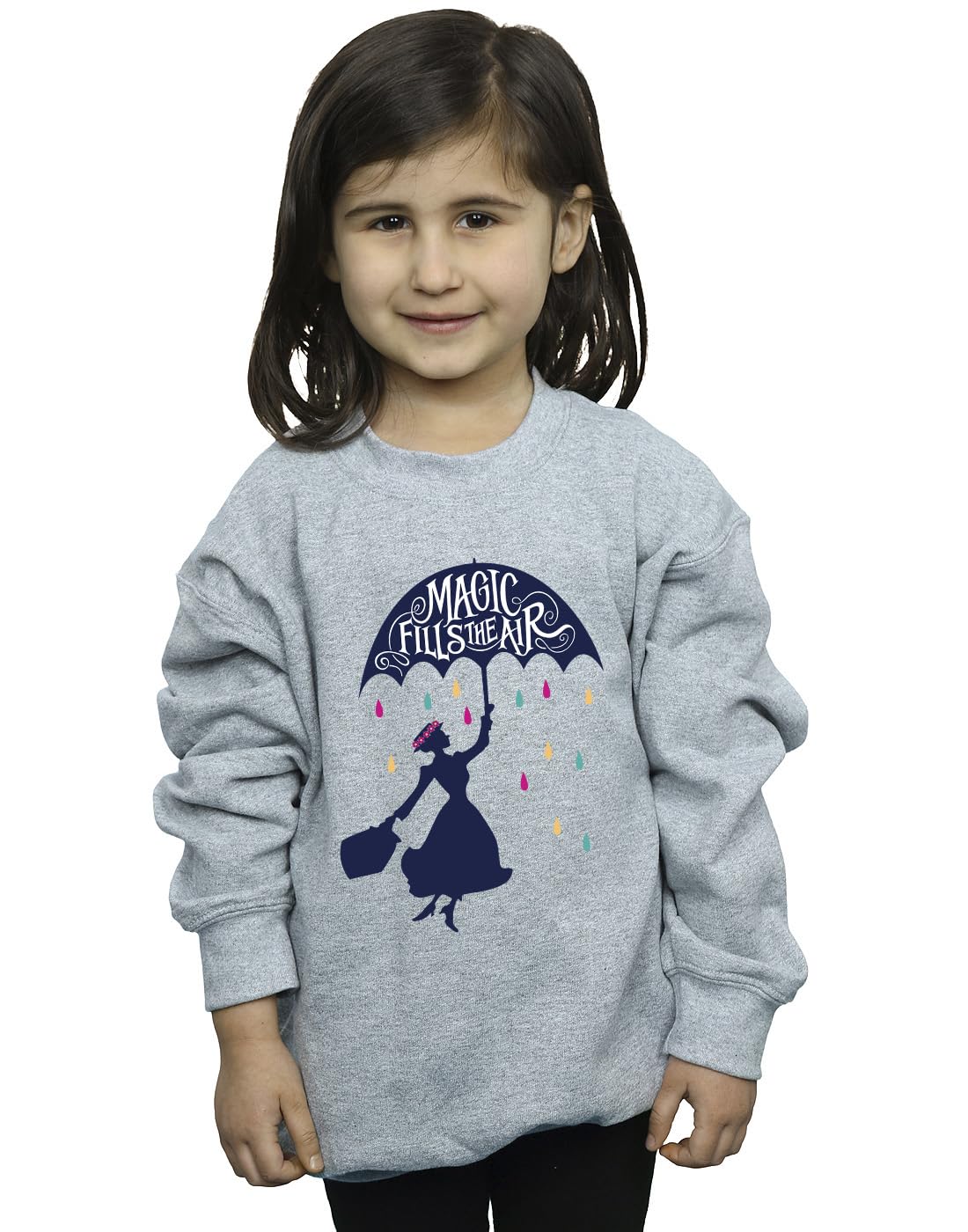 Disney Girls Mary Poppins Magic Sweatshirt Sport Grey 12-13 Years
