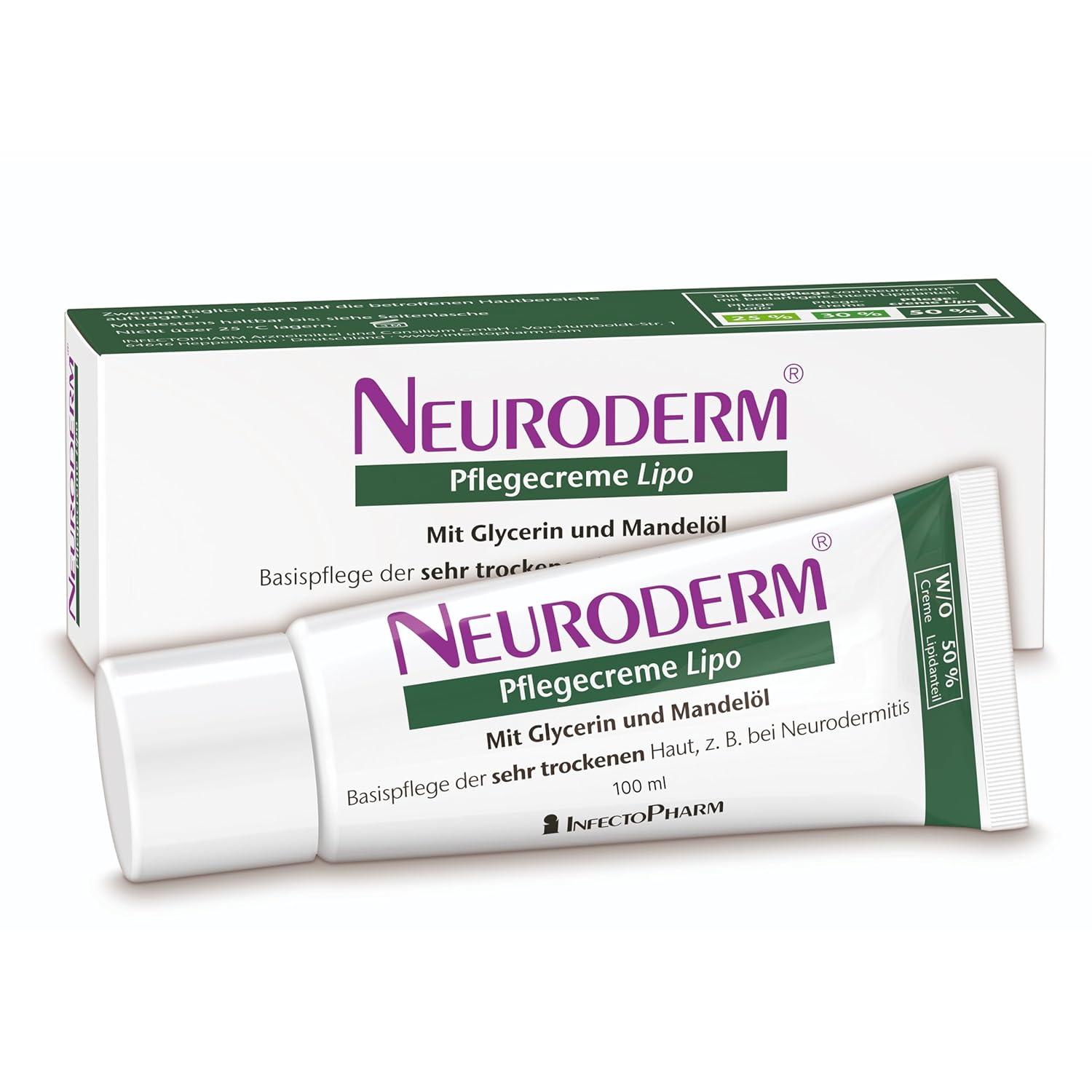 Neuroderm Lipo, 100 ml – Cream with Glycerine for Neurodermatitis | Lipolotio for Very Dry Skin for Eczema | For Adults, Children & Infants – Reduces Skin Dryness