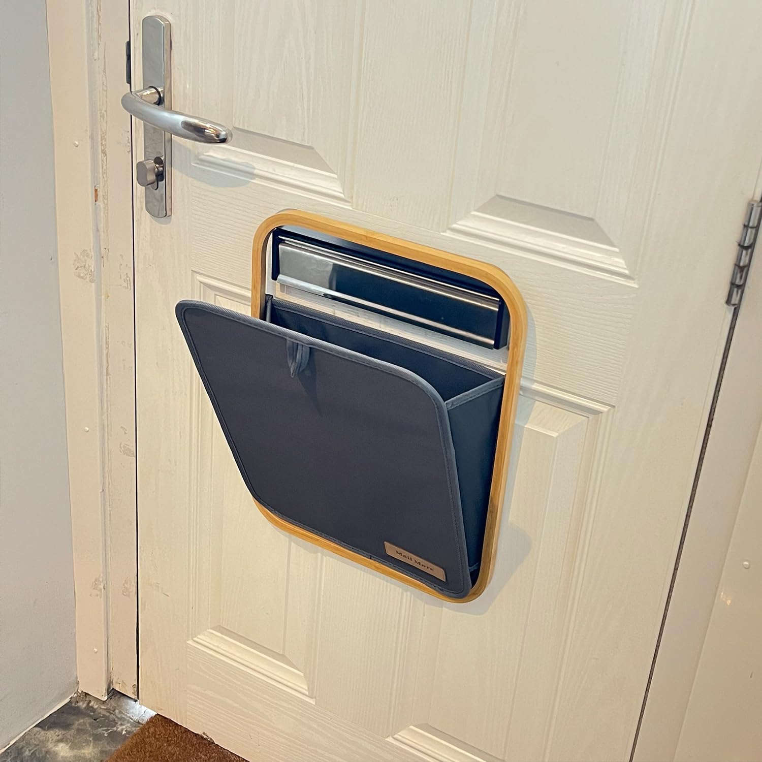 Mail More® Front Door Mail Parcel letter Catcher Cage No Screws, Black Mail Catcher for Letterbox, Post Parcel Holder - Image 2