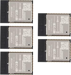 DORHEA 5PCS ESP-WROOM-32D ESP32 Bluetooth and WiFi Low Power Module integrates ESP32-D0WD Generic Wi-Fi+BT+BLE MCU Modules for Voice Encoding Music Streaming and MP3 Decoding