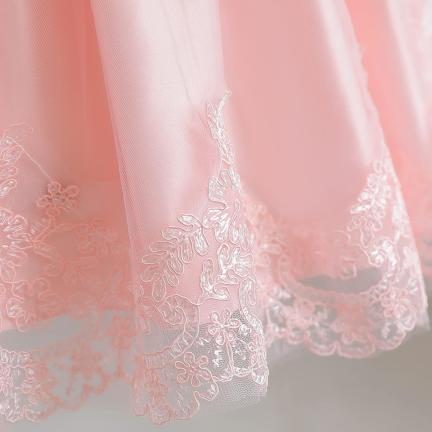 NNJXD Girls' Tulle Flower Princess Wedding Dress for Toddler and Baby Girl - Image 5