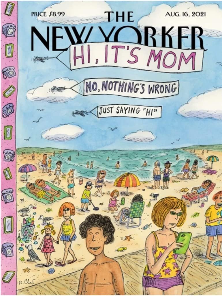 New York Puzzle Company - New Yorker Hi, It's Mom - 500 Piece Jigsaw Puzzle for Adults by Roz Chast