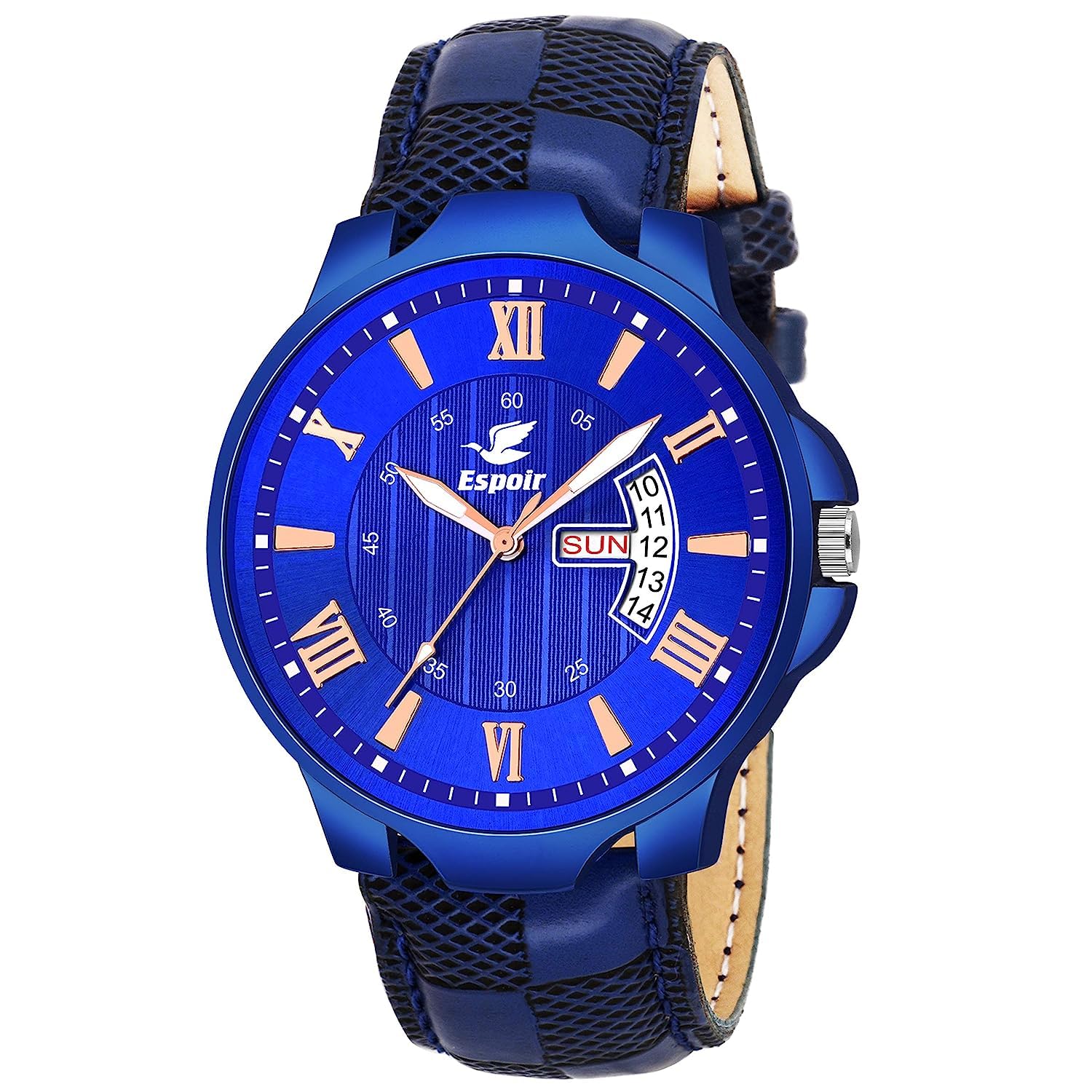 Emmanuel Analogue Blue Dial Day and Date Boys and Mens Watch - CheckDartRay0507 (B0C8TNFZ5Q) Amazon Price History, Amazon Price Tracker
