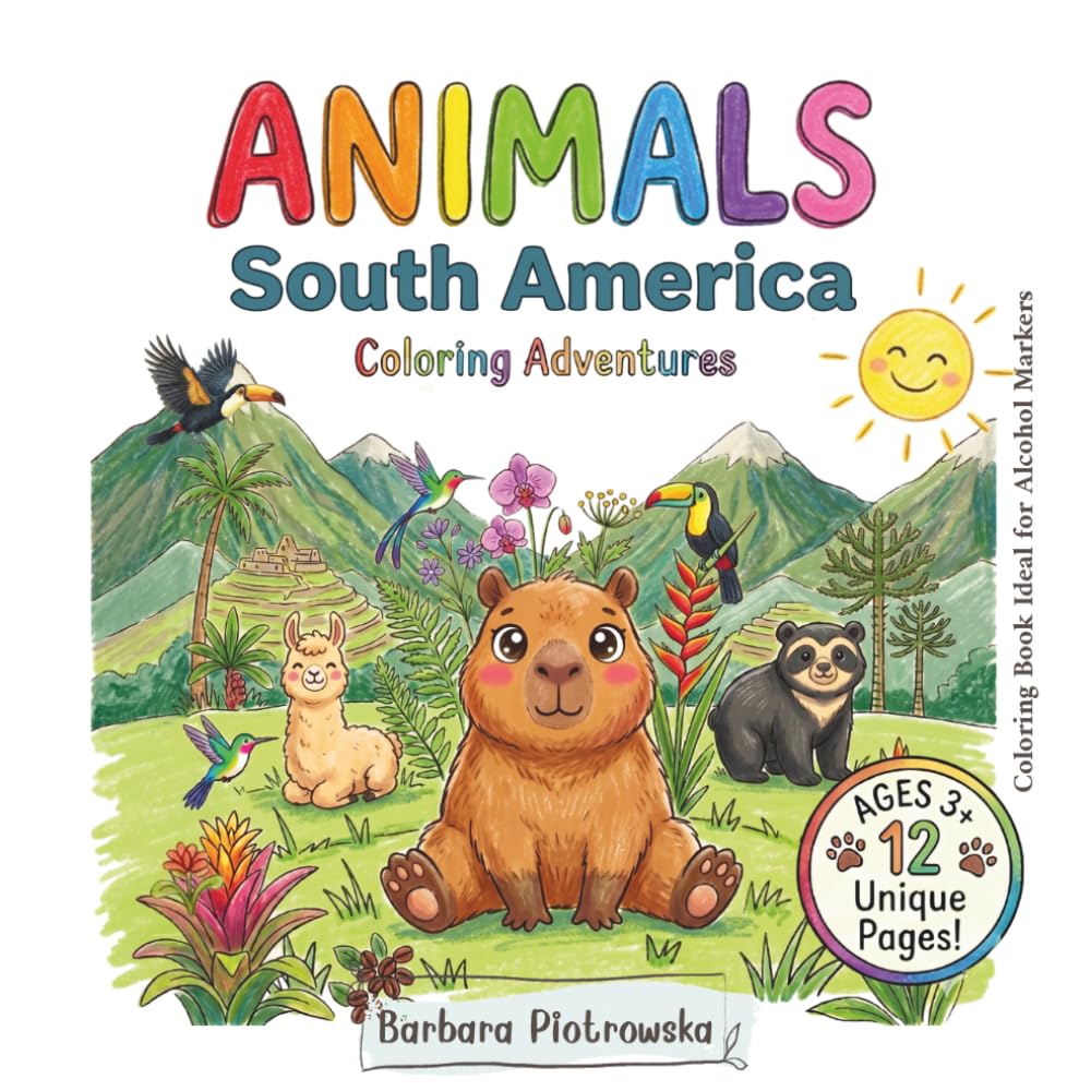 Cozy Coloring Book Perfect for Alcohol Markers and Stress Relief: Fun and Easy Bold Coloring Pages for Kids and Young Artists with No Bleed-Through Pages