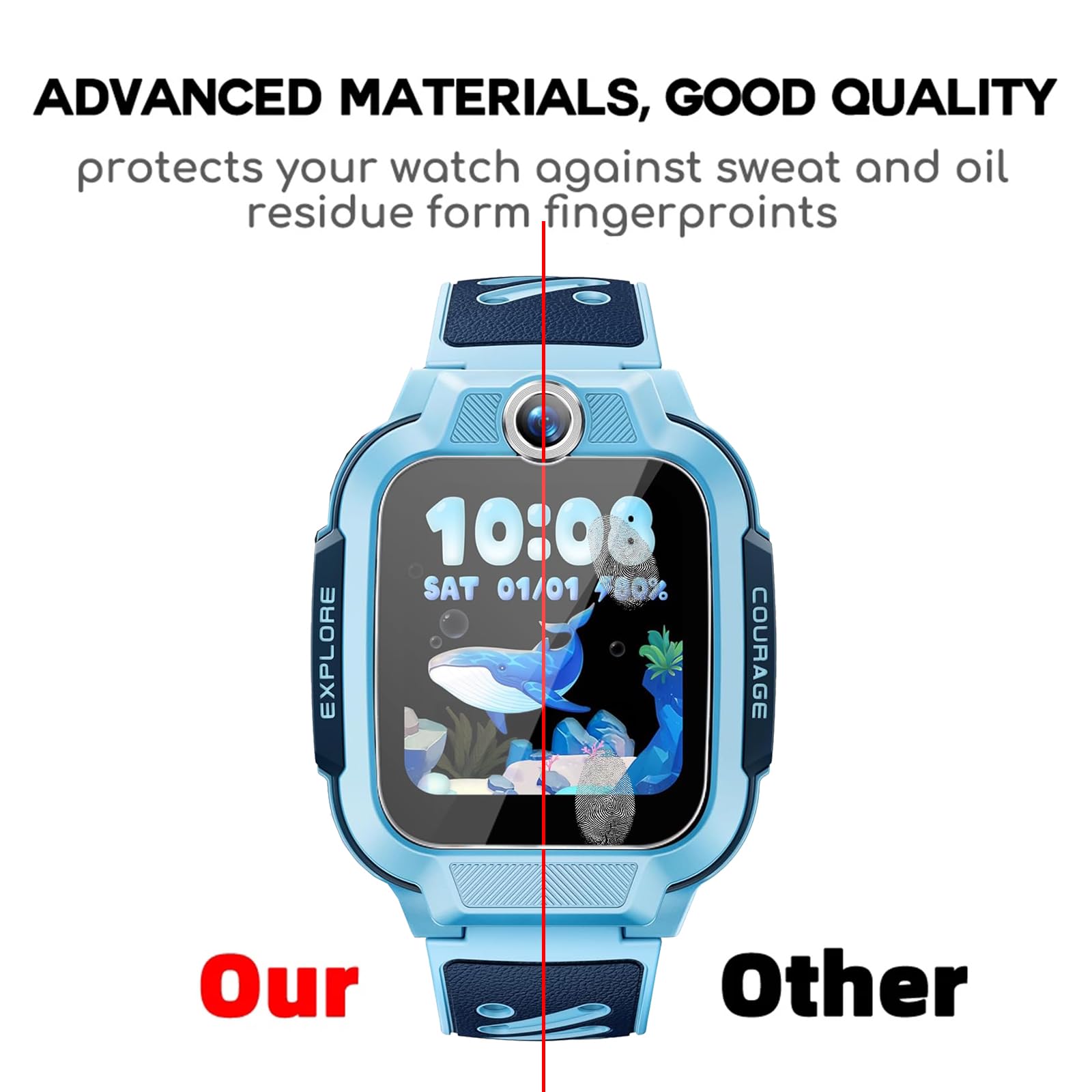 Folia ochronna do zegarka imoo Watch Phone Z3, folia ochronna na wyświetlacz, przezroczysta HD [odporna na zarysowania], szkło ochronne, wysoka twardość, pełne pokrycie, folia pancerna do