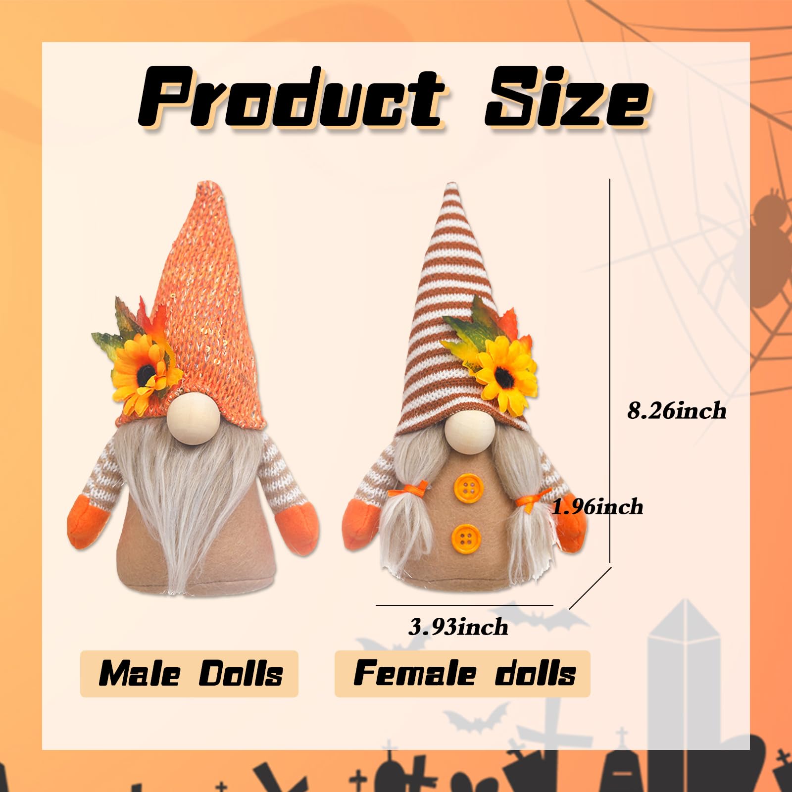 Confezione da 2 Gnomi Ape Girasole Estivo, Figure di Gnomi con Decorazione Primaverile Accessori per Decorazioni per La Casa Colonica, Decorazione Girasole per l'Arredamento della Cucina