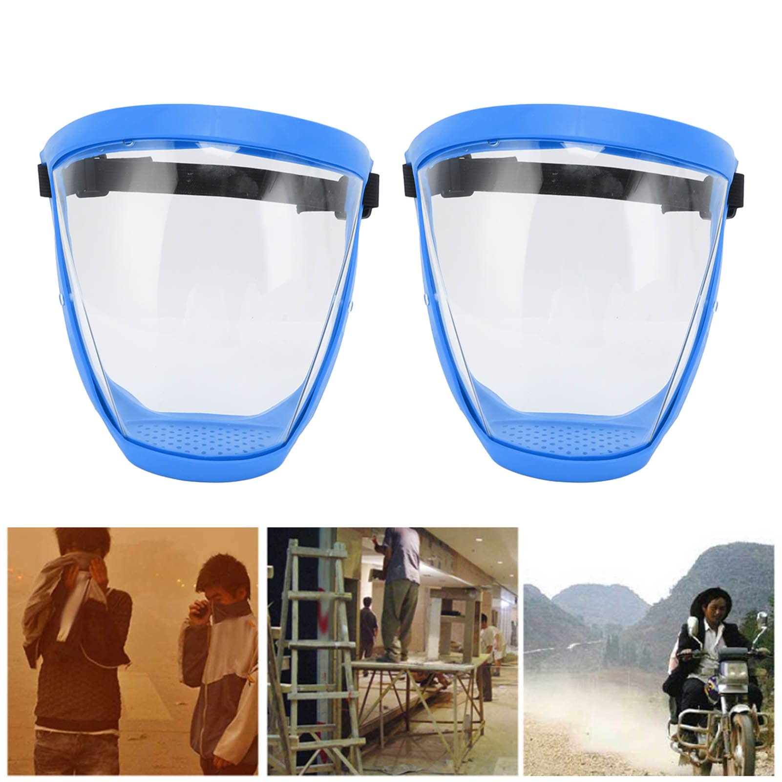 Bouclier Facial, Masque De Protection Complet Pour Enfants, Adultes, Femmes Hommes, Protection Faciale Anti-éclaboussures Réutilisable, Masque De Cyclisme Lavable Pour L'industrie (Adulte Gris Blanc