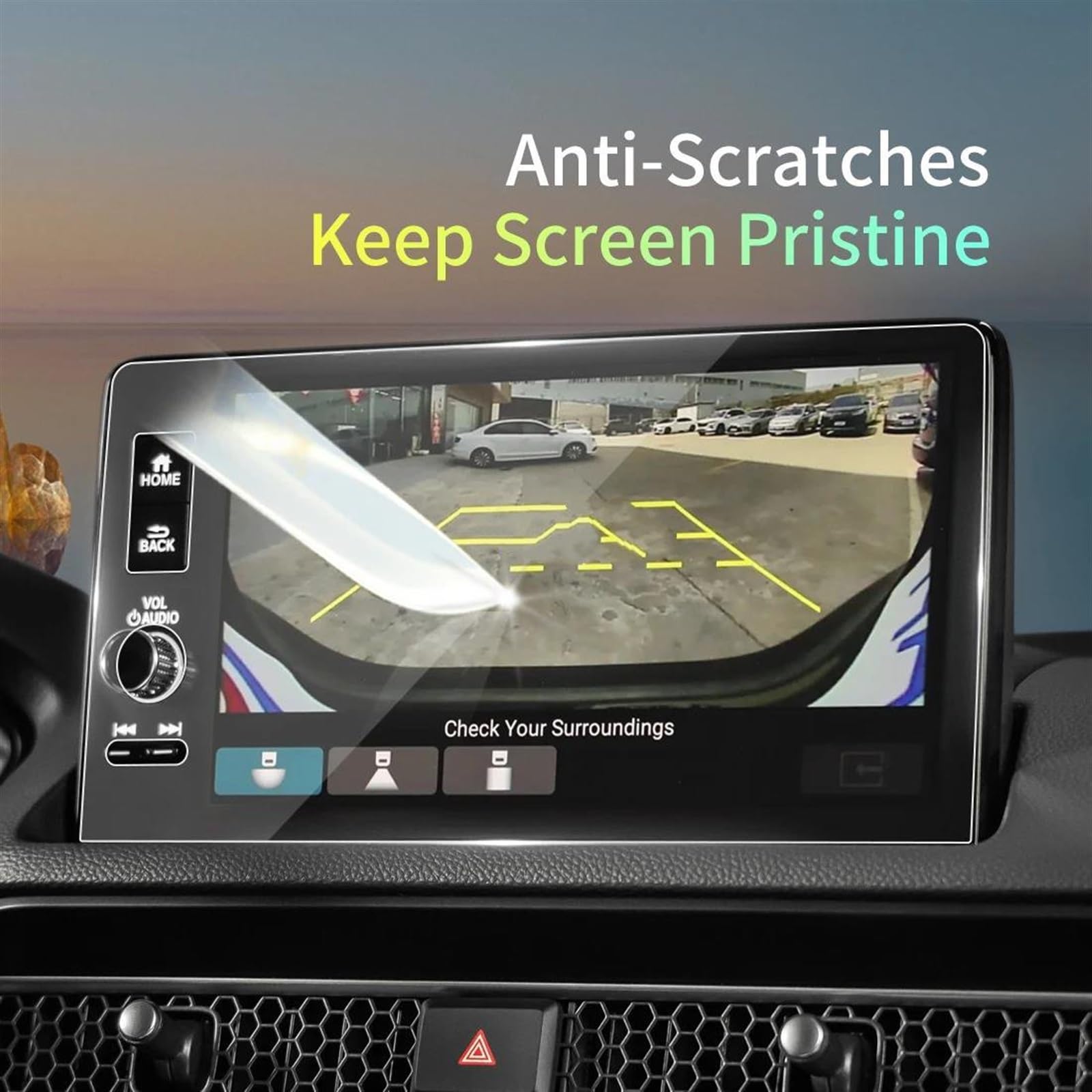 Ochraniacz ekranu ze szkła hartowanego Carplay dla pilota 2023 (niebieski)