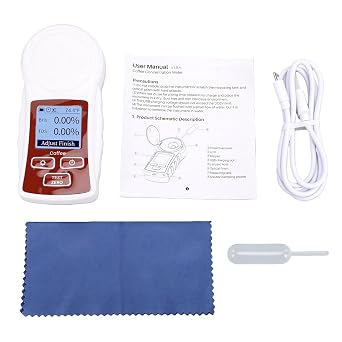 Digital TDS Refractometer, Coffee Meter with ATC, Rechargeable 0 to 22 Percent TDS and 0 to 25 Percent, 2 Second Readings for Brewers and Cafes