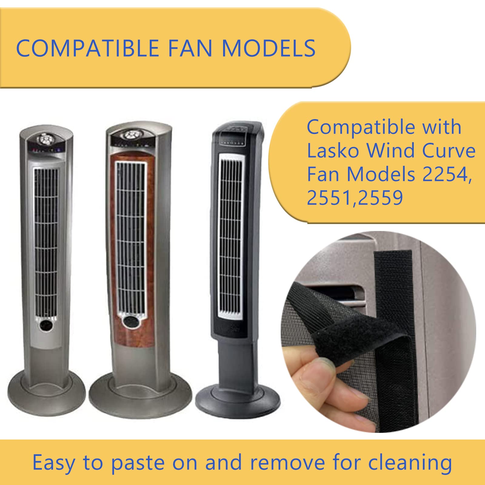 Tower Fan Air Filter Cover Compatible with 42 Inch Lasko Wind Curve Fans  2554 2551 2559, Or Other 42 Inch Tower Fan, Washable and Reusable Extended  Service Life of Fan, Filter Dust
