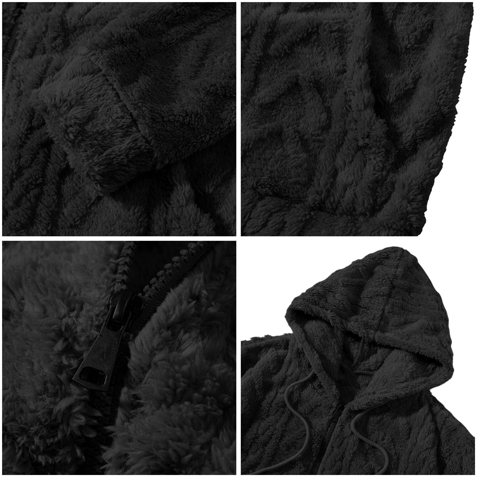 Sudadera Sin Mangas Hombre Chaqueta De Forro para Hombre, Manga Larga, Cremallera, con Capucha, Estilo Casual Y Cálido Invierno. Top Yoga (Black, S) Ropa Anti Calor Verano Trabajo