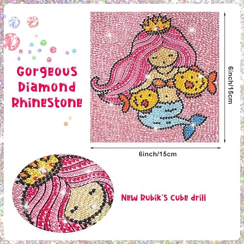 Miniatura 3 de ForPeak Arte de diamantes para niños, artes y manualidades para niños de 8 a 12 años, pintura de gemas de taladro completo de mosaico por números,