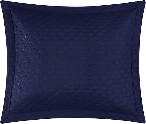 Miniatura 3 de Chic Home BCS18717-AN Hortense 8 Piece Comforter and Quilt Set Hotel Collection Design Fish Scale Pattern Bedding - Decorative Pillows Shams