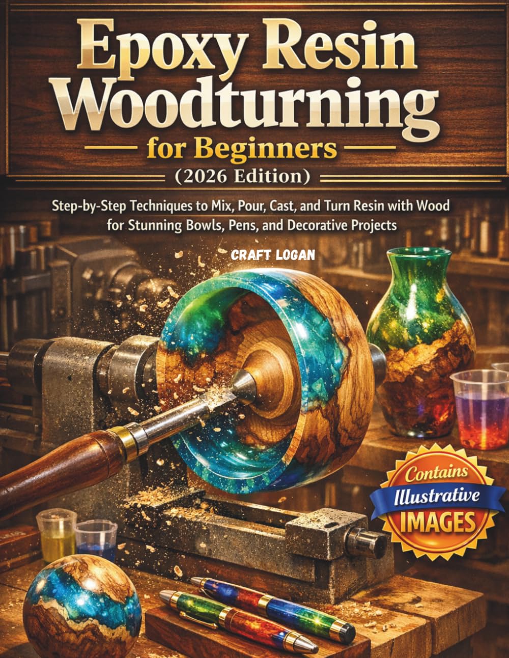 Epoxy Resin Woodturning for Beginners (2026 Edition): Step-by-Step Techniques to Mix, Pour, Cast, and Turn Resin with Wood for Stunning Bowls, Pens, and Decorative Projects      Paperback – March 15, 2026