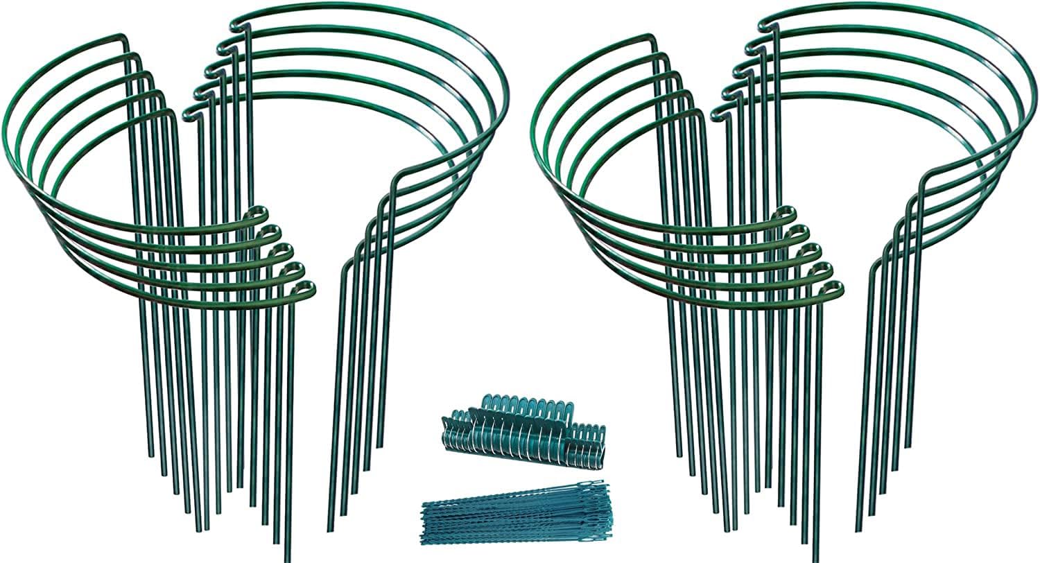 20pack Garden Plant Support Stake 10"Wide x 16"High Half