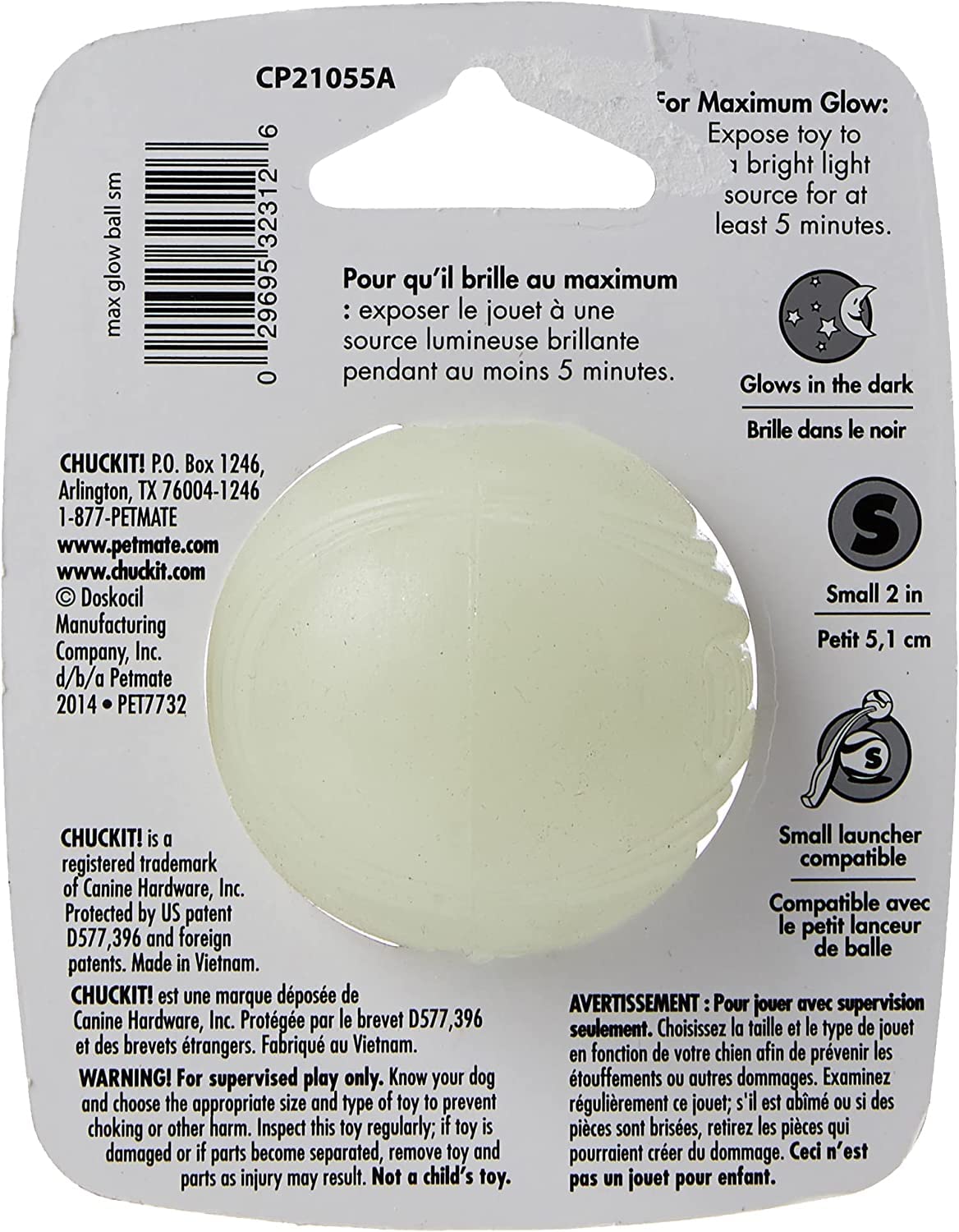 Chuckit! Max Glow in the Dark Fetch zabawka dla psa mała - 4 szt