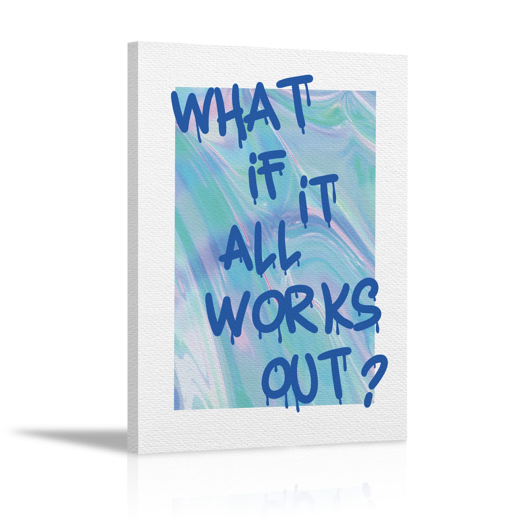 KEUSPI Trendy Wall Decor, Wall Decor Retro Funky Trendy Canvas Wall Art Painting Paints Picture For Home Bedroom Girls Room Dorm,11x14Inch,Preppy