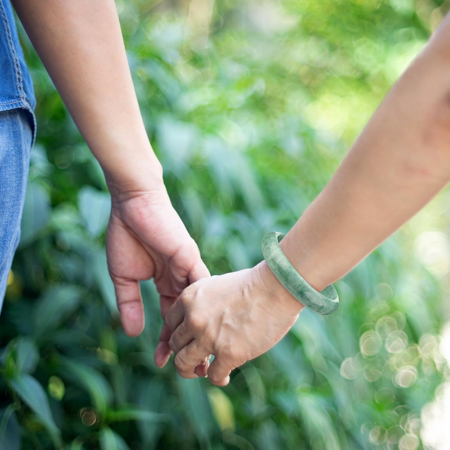 Landical 2.4'' Natural Jade Bracelet for Women Jade Bangle Bracelets with Box Good Luck Bangle Jewelry Gift for Mother - Image 5