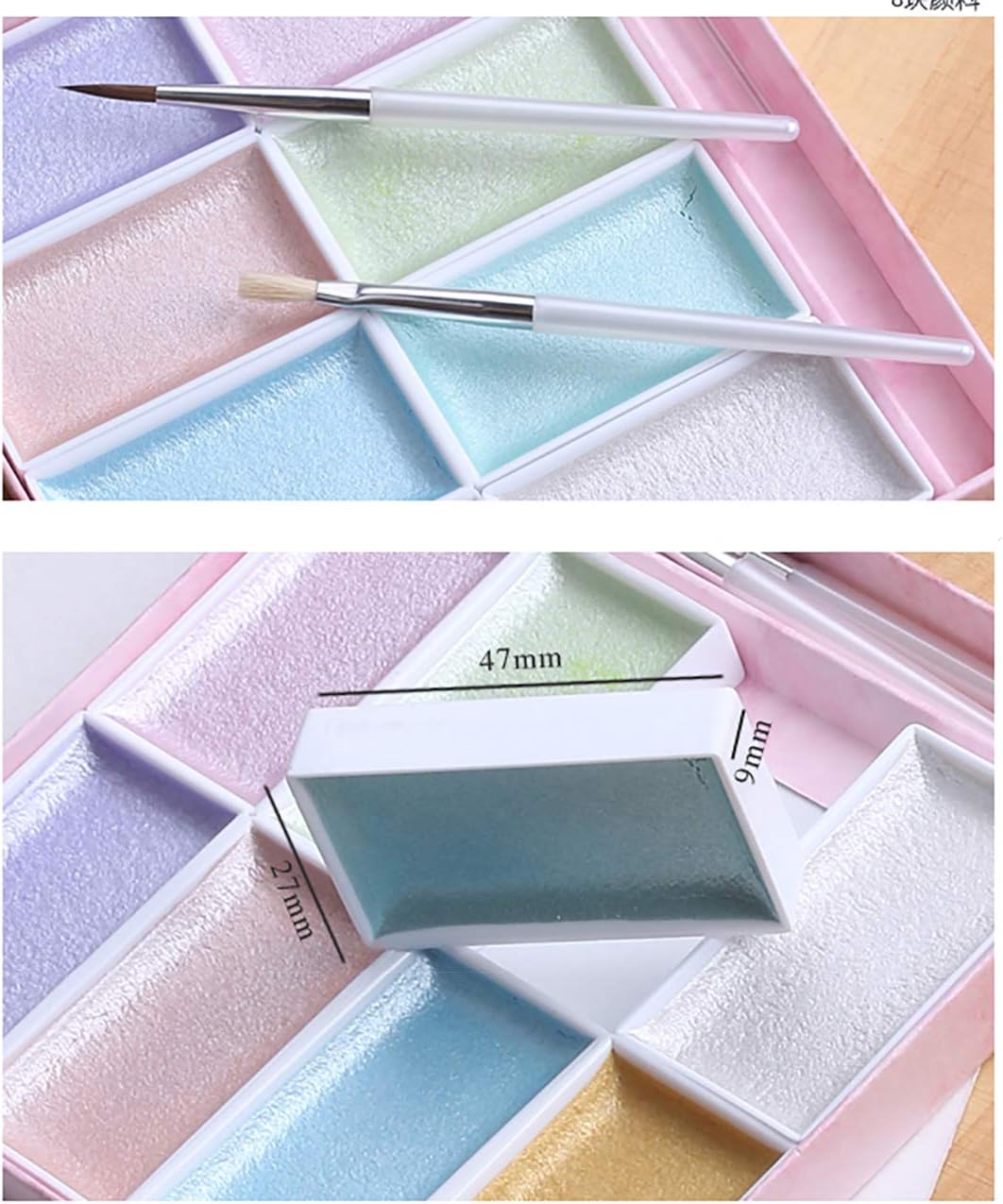 水彩絵の具セット8色パールカラー