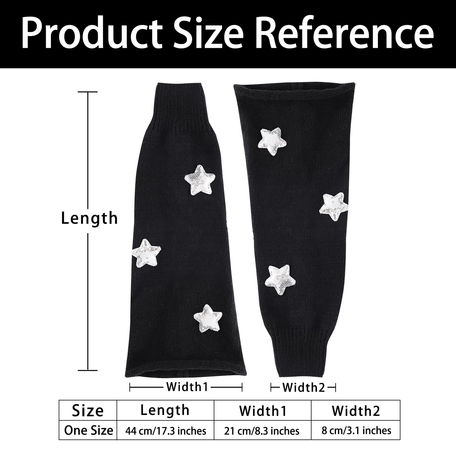 Junely 2 Pairs Leg Warmers for Women Kawaii Leg Warmer Cute Legwarmers Japanese Socks Halloween Goth Emo Gyaru Accessories: Black and White