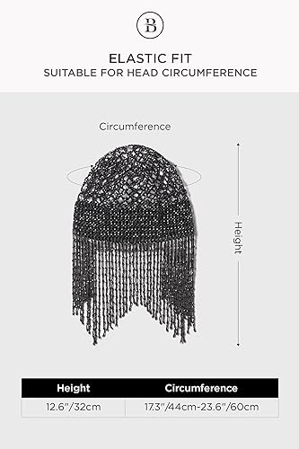 Miniatura 5 de BABEYOND Banda de los años 20 con cuentas - Diadema flapper y Cleopatra para fiesta temática de Gatsby