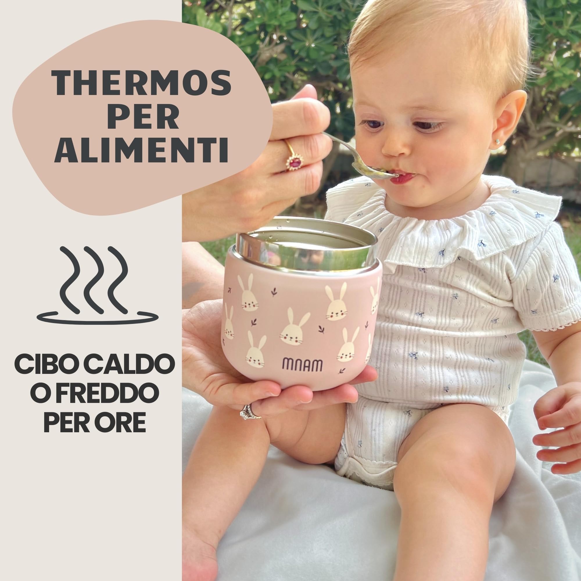Porta Pappa Termico Neonati 400ml - Termos Pappa - Contenitore Termico per Alimenti Caldi Pasta - Thermo Cibo Bambini - Svezzamento Portapappa Neonato - Food Thermy (Flaskbuny)