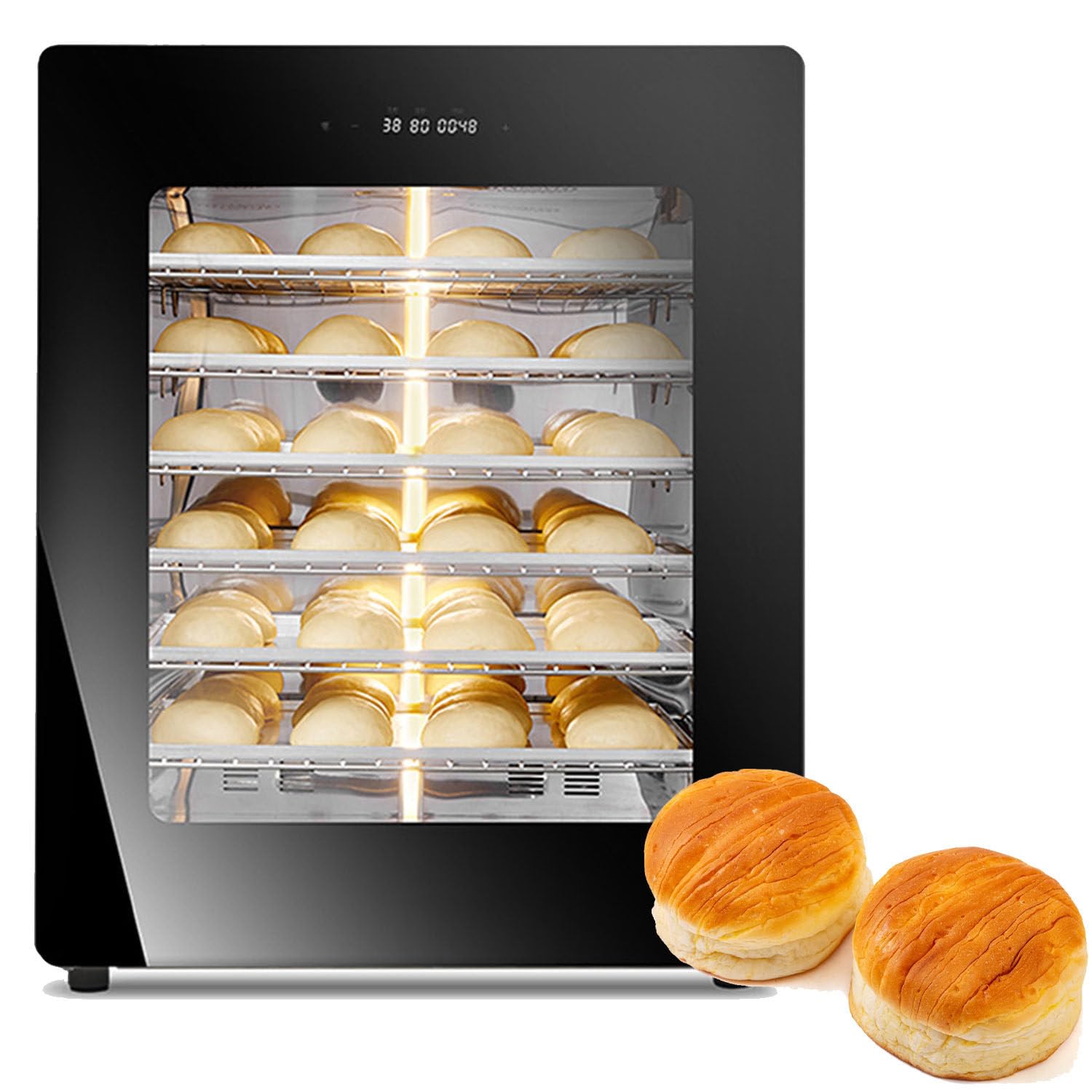 SKIHOT Intelligent Bread Fermentation Temperature Control Machine,100l Countertop Dough Proofer,Removable Layered Shelves LED Lighting,Consistent Humidity Control for Even Dough Fermentation at Home