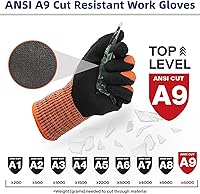 Vista 42 de Schwer ProGuard Highest Level Cut Resistant Work Gloves PR3326 for Extreme Protection，ANSI A9 Cut Gloves with Reinforced Thumb, Non Slip, Non PFAS