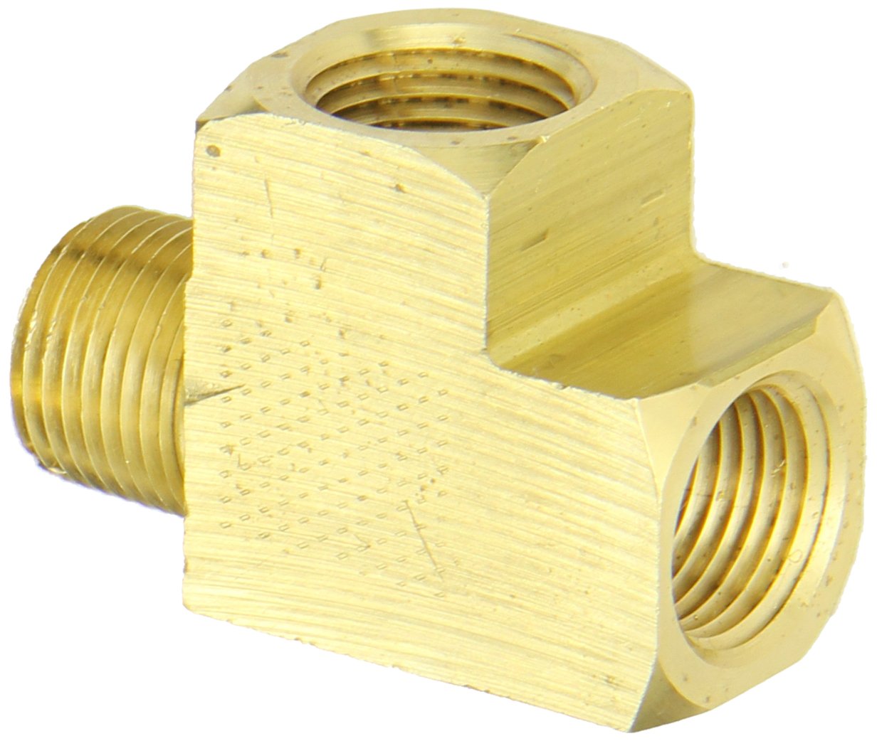 Eaton Weatherhead 3750X8 Brass CA360 Fitting, Street Tee, 1/2"NPT Female x NPT Male x NPT Female