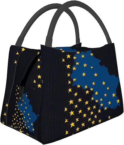 Miniatura 10 de Cioroper Lonchera térmica con diseño de calaveras y arcos de azúcar, bolsa de almuerzo reutilizable para mujeres, 11 x 6.5 x 7 pulgadas