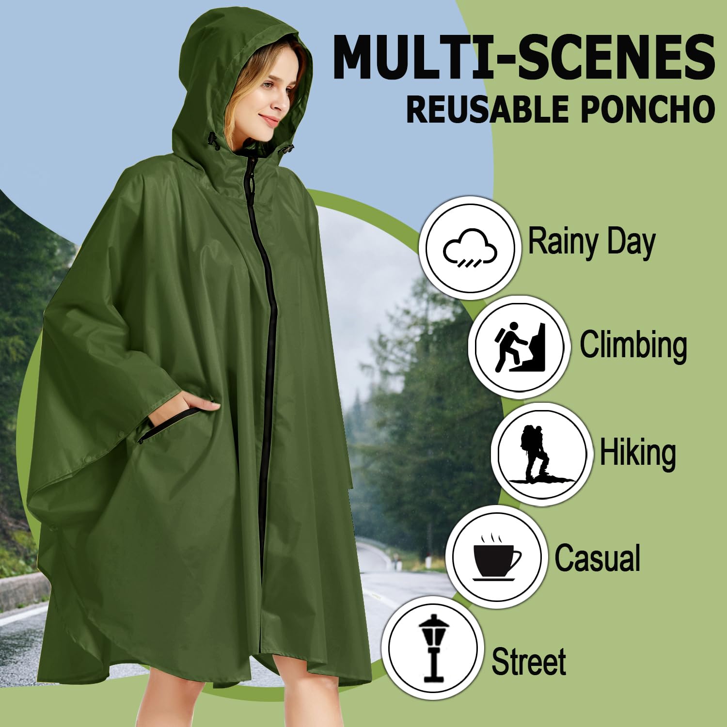 Rainponcho Extérieur Mixte (lot de 1)