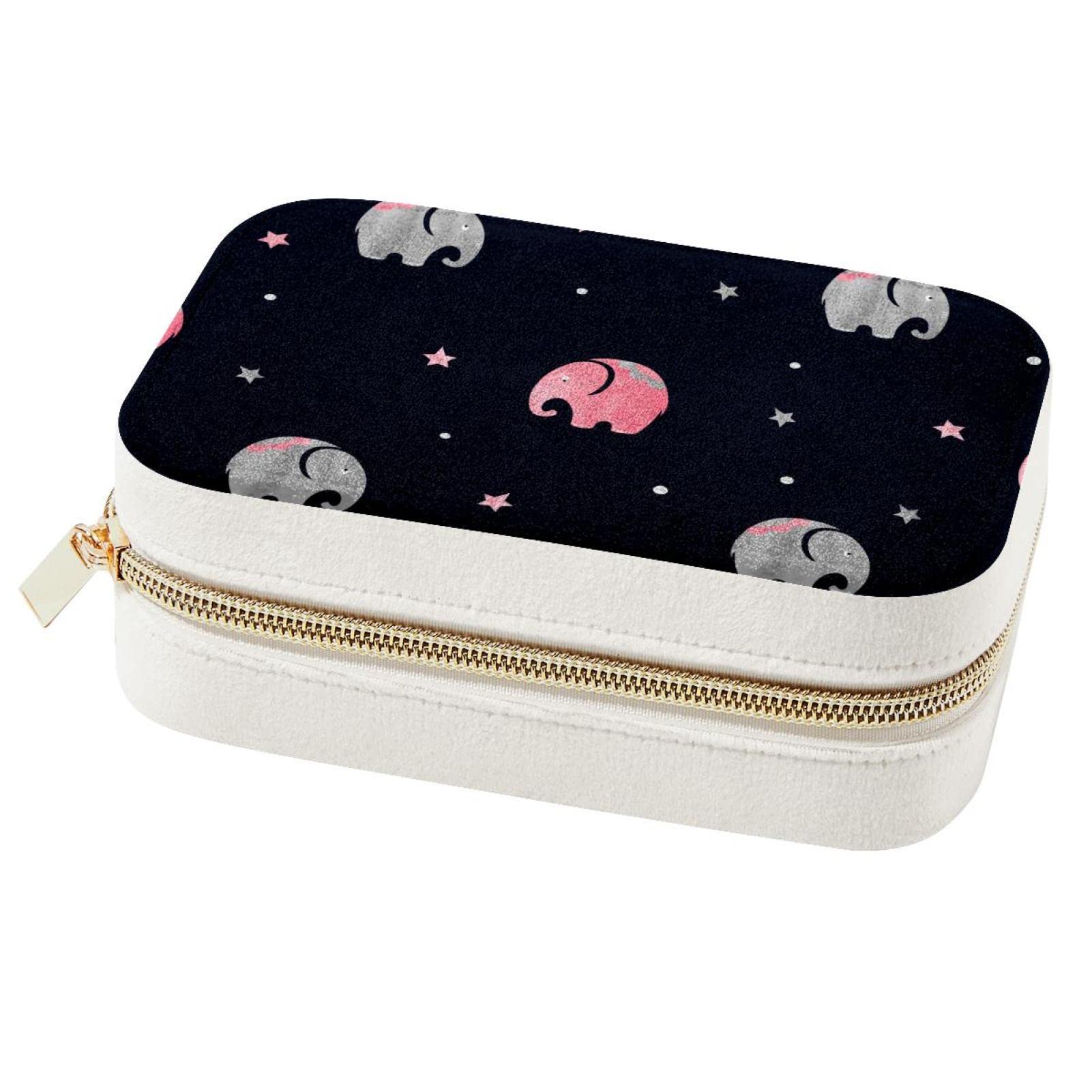 Boîte à bijoux de voyage éléphant anti-nœuds et antichoc pour sac